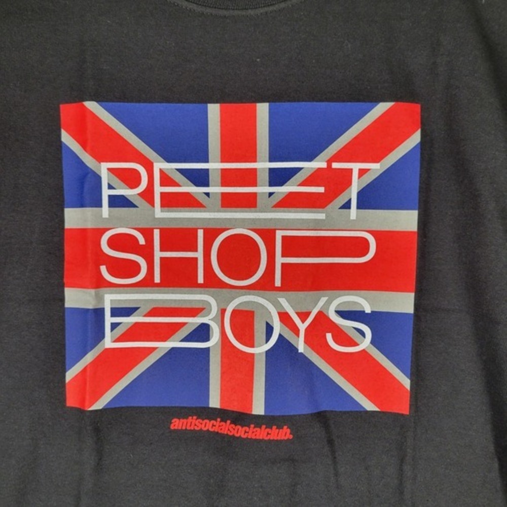 Anti Social Social Club Pet Shop Boys UK Flag Black T Shirt Mens M‎ - Picture 3 of 4
